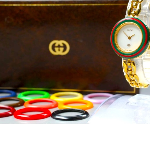 GUCCI 14k Good Plated ICONIC Collectors Watch Excellent Condition - Picture 1 of 10